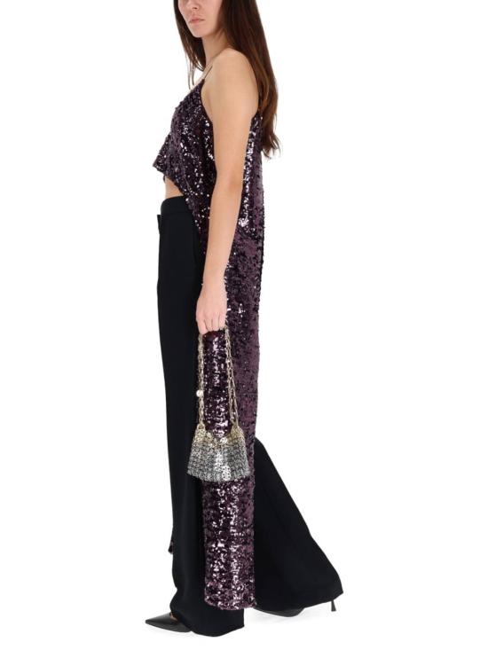  파코라반 민소매 티셔츠 라반느 스팽글  (보라색) - PACO RABANNE