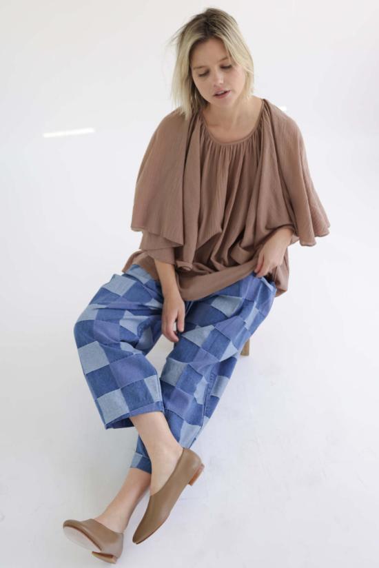  amente 반팔 티셔츠 A Mente 플레어  모카 - OTHER BRANDS