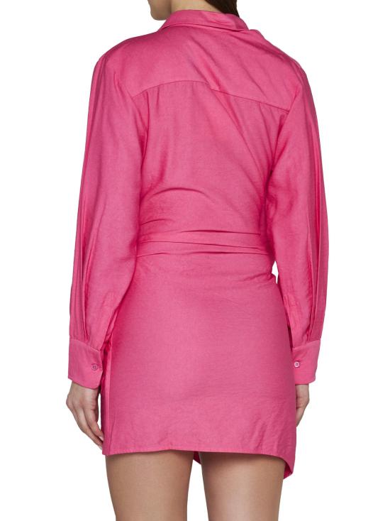  자크뮈스 미디 원피스 바히아 드레스 핑크 - JACQUEMUS