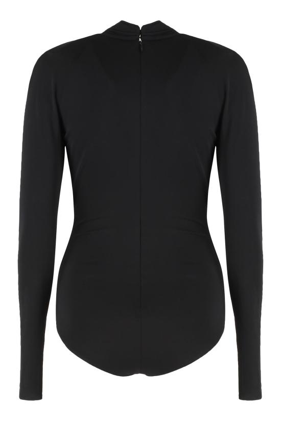  베르사체 바디수트 티셔츠 저지 보디수트 블랙 - VERSACE