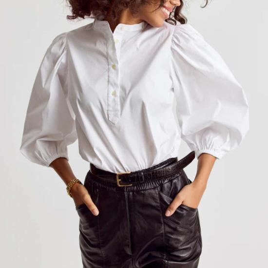  The Shirt 셔츠 벌룬 슬리브 셔츠 화이트