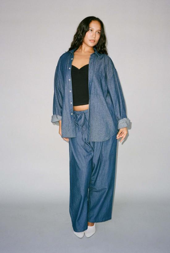  질 로드리게즈 데님 셔츠 길 로드리게스 빅 데님 버튼업 셔츠 - GIL RODRIGUEZ