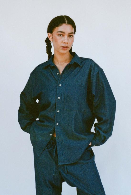  질 로드리게즈 데님 셔츠 길 로드리게스 빅 데님 버튼업 셔츠 - GIL RODRIGUEZ