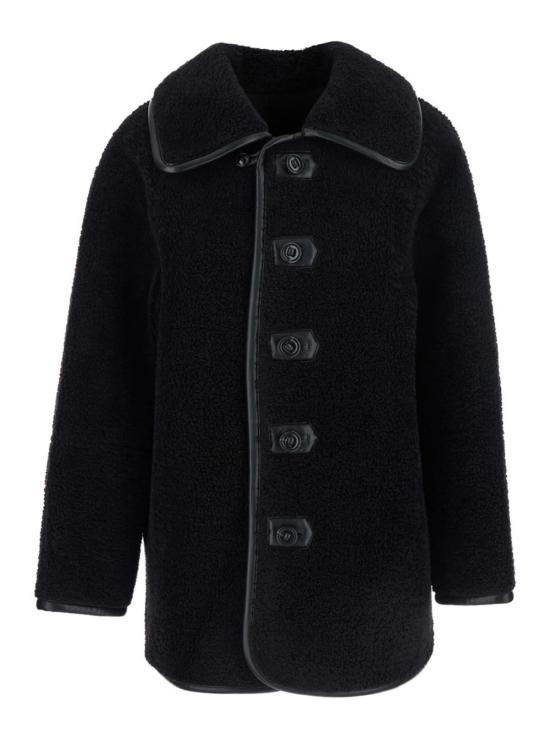  로우클래식 코트 양면 착용 가능한 클래식 로우컷 재킷 (인조 모피, 블랙)