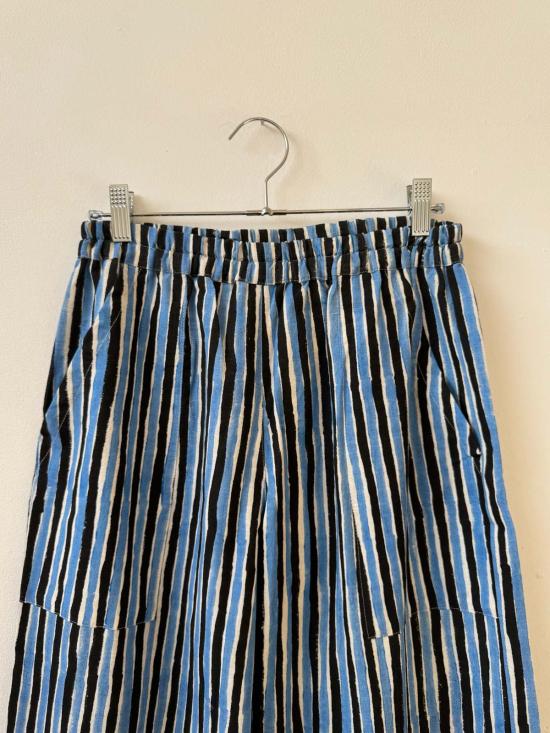  Happy French Gang 팔라초 팬츠 해피 프렌치 갱 오마르 블랙 앤 블루 스트라이프 - OTHER BRANDS