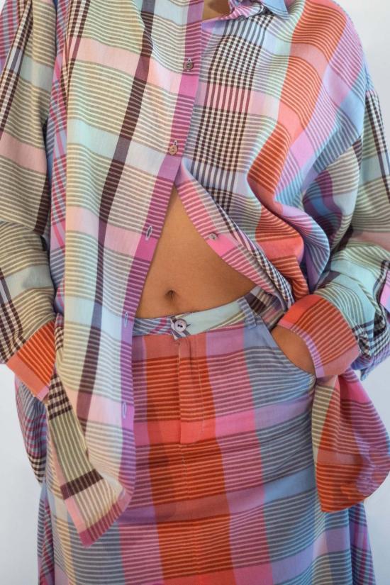  아바카시 롱 스커트 플레이드 플레어 맥시 스커트 - ABACAXI