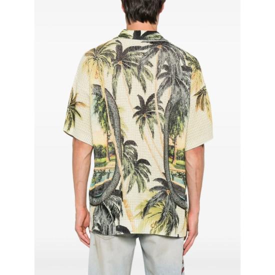  아미리 반팔 셔츠 그린/뉴트럴 - AMIRI