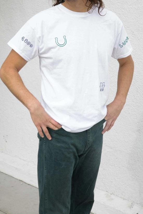  Modern Society 반팔 티셔츠 모던 소사이어티 남녀공용 행운 티셔츠