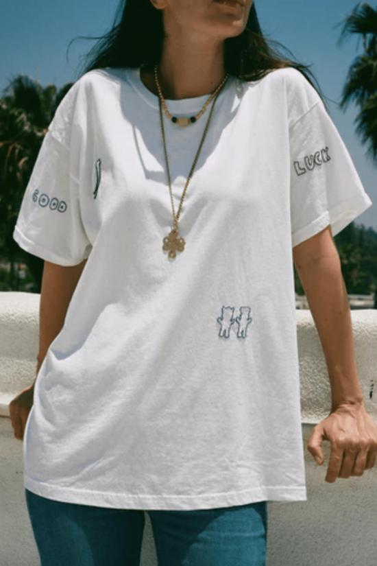  Modern Society 반팔 티셔츠 모던 소사이어티 남녀공용 행운 티셔츠 - OTHER BRANDS