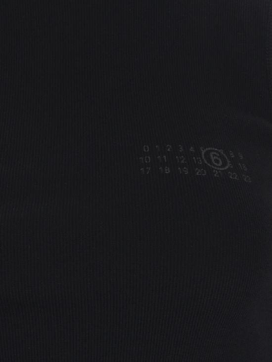  MM6 메종마르지엘라 민소매 티셔츠 Mm6 메종 마르지엘라 드레이프 탱크탑 블랙 - MM6 MAISON MARGIELA