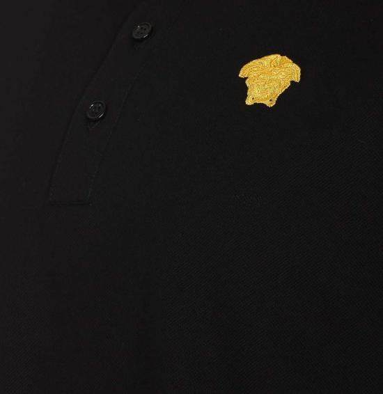  베르사체 폴로 티셔츠 메두사 폴로 셔츠 블랙 - VERSACE