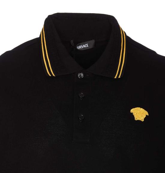  베르사체 폴로 티셔츠 메두사 폴로 셔츠 블랙 - VERSACE
