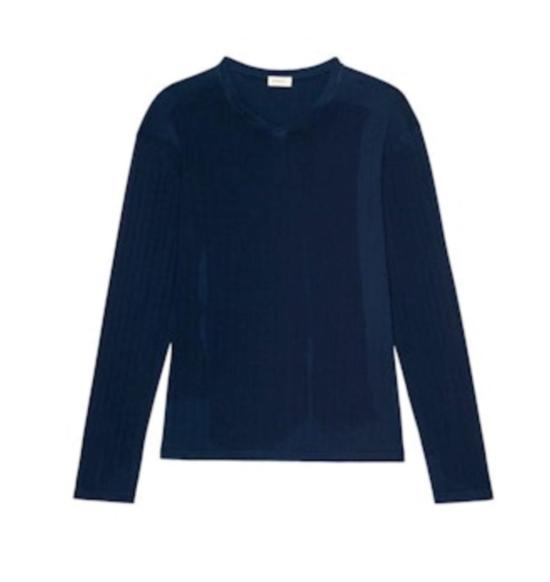  도니 긴팔 티셔츠 . 포인텔 롱슬리브 탑 크림 - DONNI.