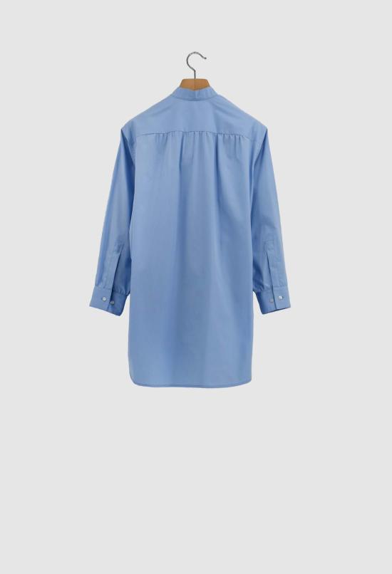  JULIA JENTZSCH 셔츠 줄리아 젠츠쉬 조란 스탠드 칼라 긴팔 면 셔츠 스카이 블루 - JULIA JENTZSCH