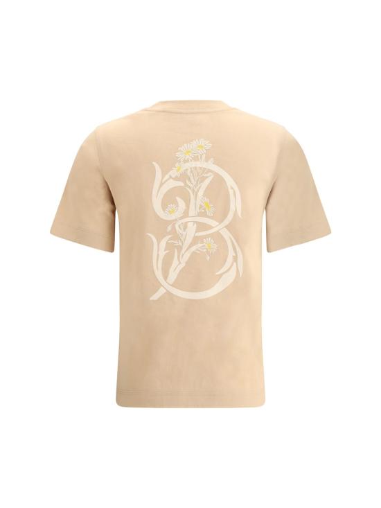  버버리 반팔 티셔츠 플로럴 로고 티셔츠 티컵 - BURBERRY