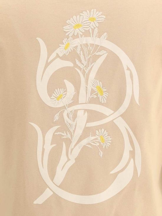  버버리 반팔 티셔츠 플로럴 로고 티셔츠 티컵 - BURBERRY