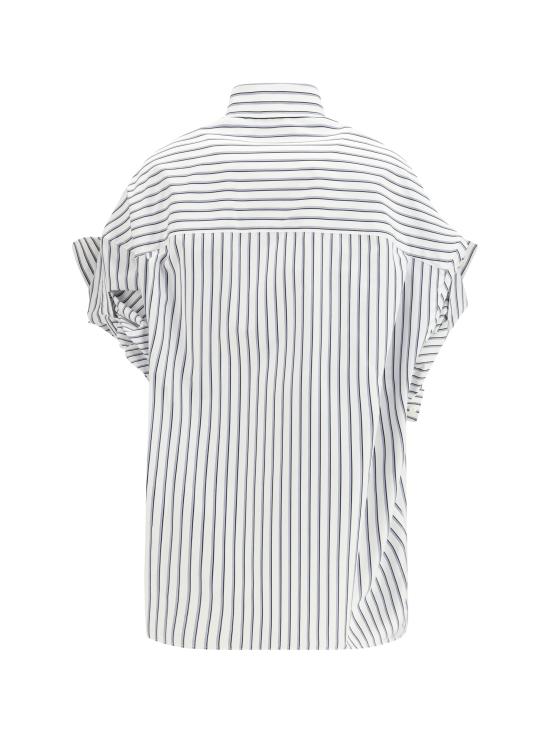 26SS 발렌시아가 턱드 슬리브 셔츠 857833TTM33 9086 WHITE - BALENCIAGA