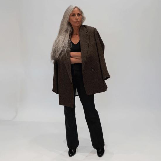  알리지 수트 자켓 알리시 A5025 맥시 블레이저 코트 - ALYSI