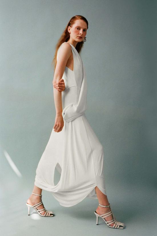  루이자 에 라 루나 민소매 티셔츠 Luisa Et La Luna 다프네 뷔스티에 탑 블랑 - LUISA ET LA LUNA