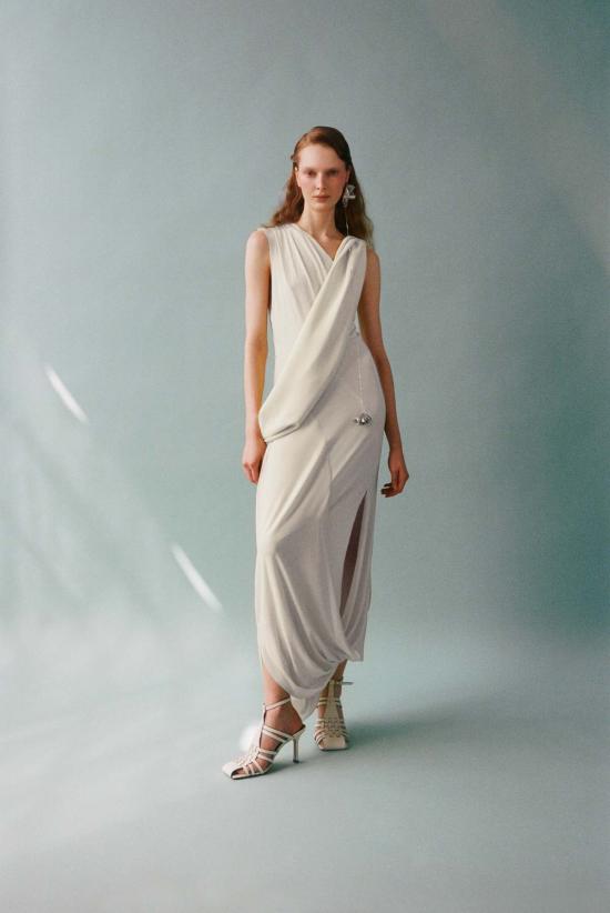  루이자 에 라 루나 민소매 티셔츠 Luisa Et La Luna 다프네 뷔스티에 탑 블랑 - LUISA ET LA LUNA