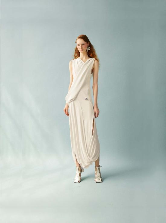  루이자 에 라 루나 민소매 티셔츠 Luisa Et La Luna 다프네 뷔스티에 탑 블랑