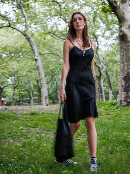  Erica Tanov 라운지 웨어 에리카 타노프 롤라 실크 슬립 드레스 블랙 - OTHER BRANDS