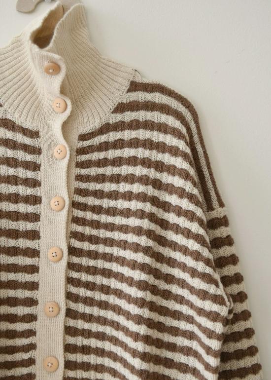  Local Shade 가디건 로컬 셰이드 격자 무늬  스트라이프 - OTHER BRANDS