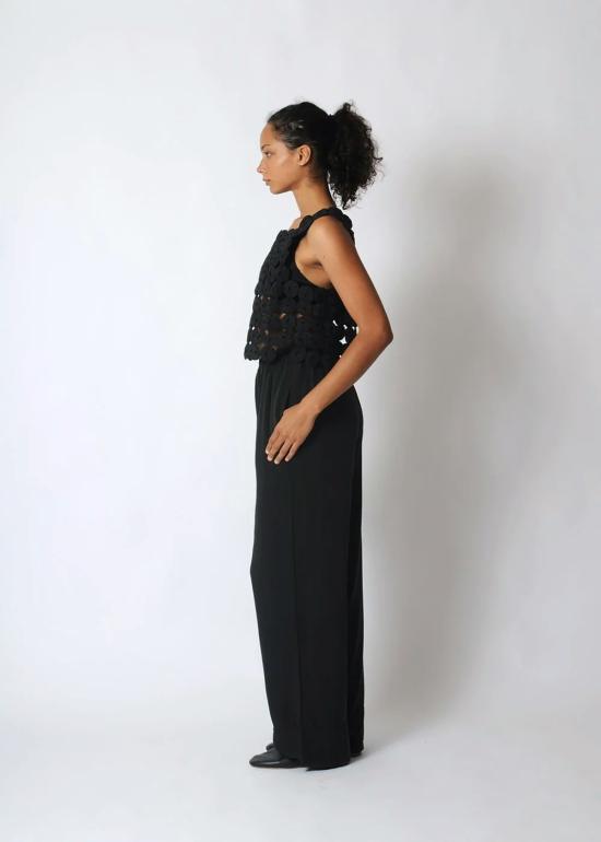  MIRTH CAFTANS 스트레이트 팬츠 Mirth Caftans 바덴 실크 팬츠 블랙 - OTHER BRANDS