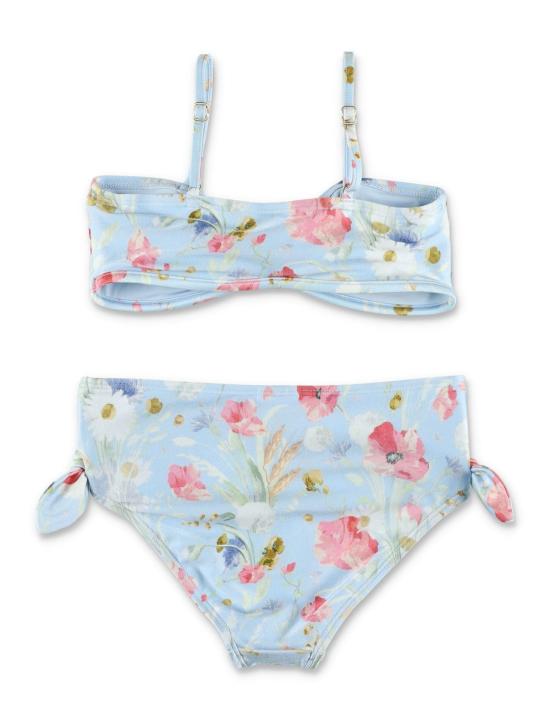  [키즈] 짐머만 비키니 럭키 타이 키즈 비키니 블루 플로럴 - ZIMMERMANN
