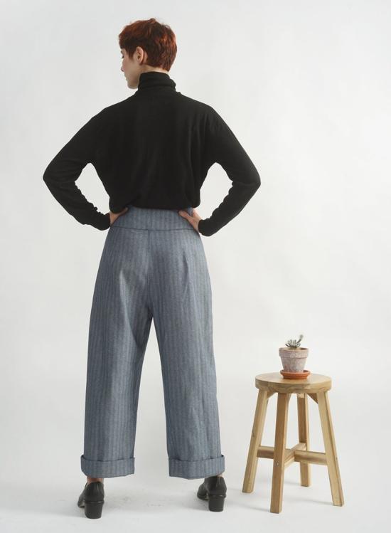  메그 데님 팬츠 카펜터 진 헤링본 - MEG