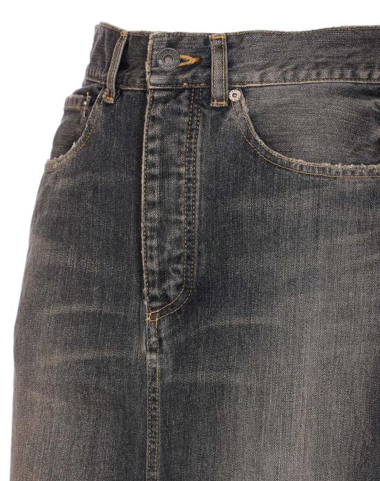  발렌시아가 데님 스커트 레이스업  그레이 - BALENCIAGA