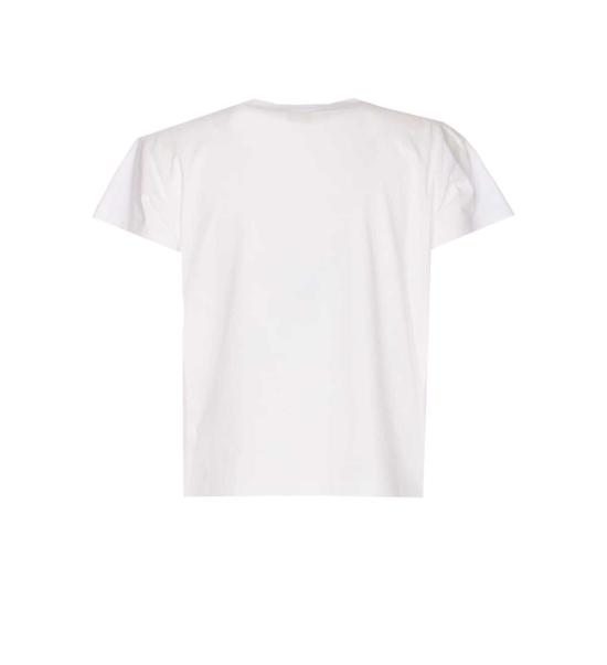  MM6 메종마르지엘라 반팔 티셔츠 Mm6 메종 마르지엘라 로고 티셔츠 화이트 - MM6 MAISON MARGIELA