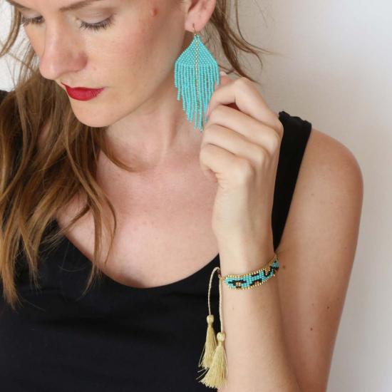  포스테리 팔찌 포스터리 레오파드 터쿼이즈 - FOSTERIE