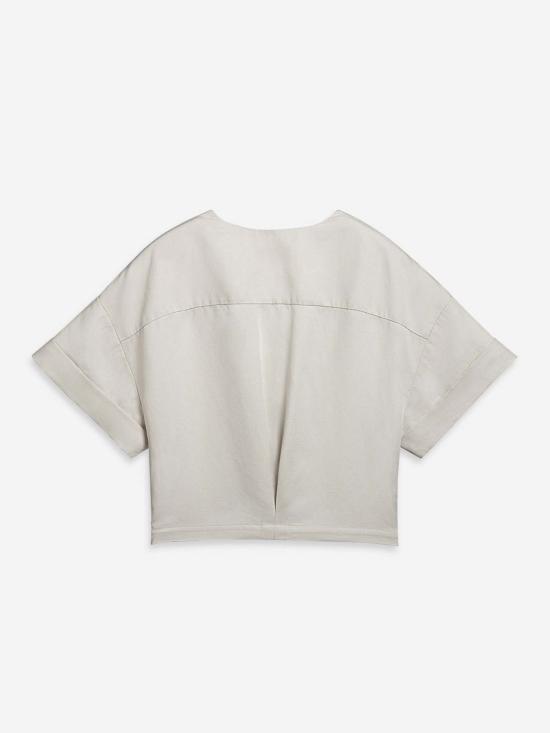  퓨처 클래식스 블라우스 게더드 오버랩 탑 - FUTURE CLASSICS