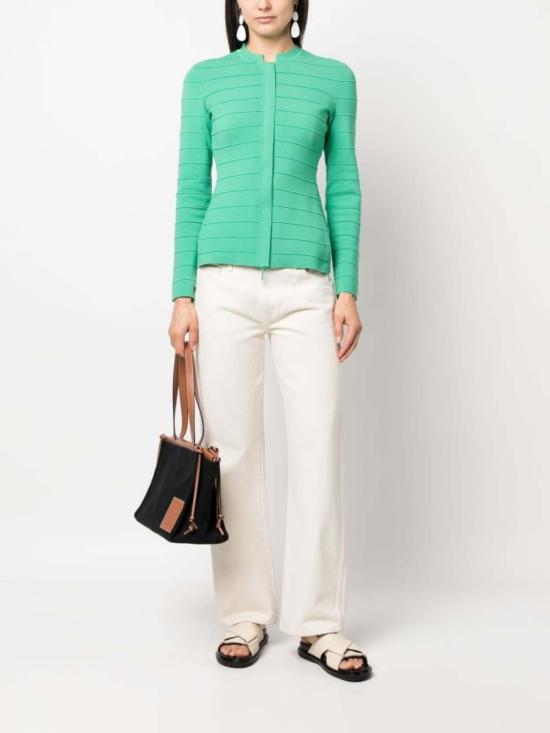  엠포리오 아르마니 가디건 코튼 재킷 그린 - EMPORIO ARMANI