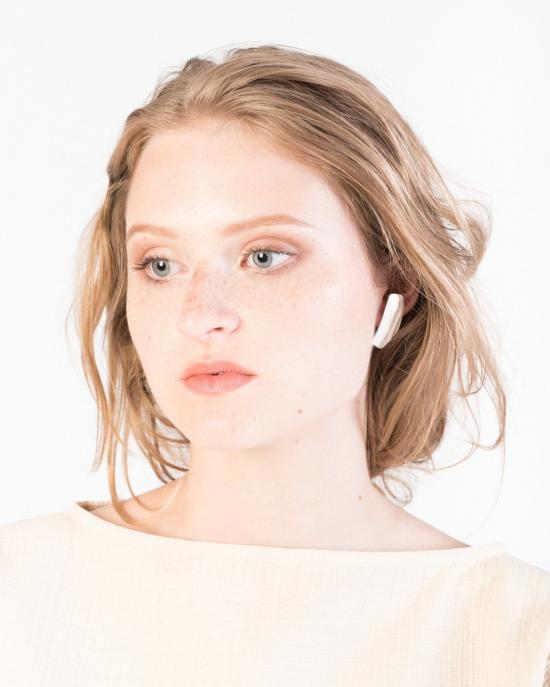  루이니 이어링 불규칙 플랫  (실버)