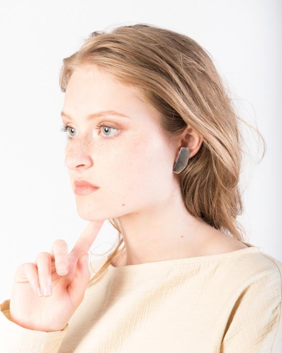  루이니 이어링 불규칙 플랫  (실버) - LUINY