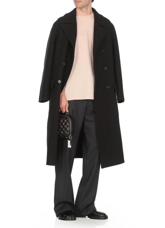  마르지엘라 반팔 티셔츠 메종  로고 자수 티셔츠 핑크 - MAISON MARGIELA