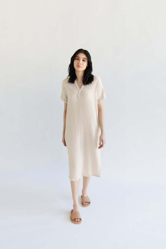  잇이즈웰 LA 롱 원피스 유기농 주름 거즈 드레스 - IT IS WELL L.A.