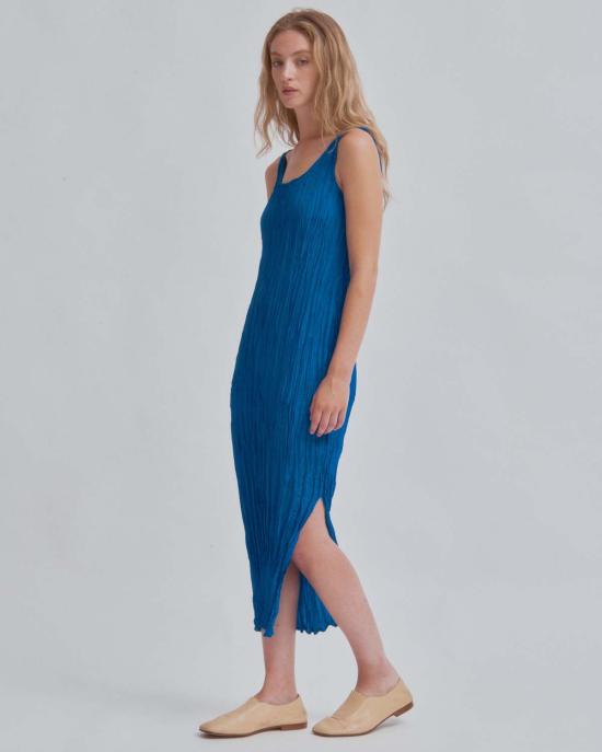  사야카 다비스 뉴욕 롱 원피스 사야카 데이비스 뉴욕 핸드 플리츠 드레스 세룰리안 - SAYAKA DAVIS NEW YORK