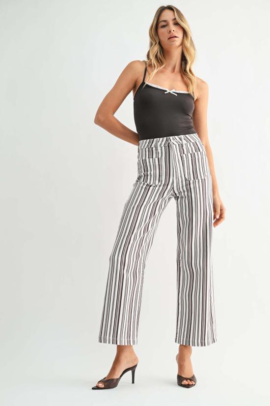  저스트 블랙 데님 데님 팬츠 세일러 포켓 와이드 레그 - JUST BLACK DENIM