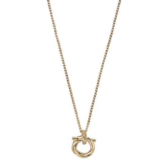  살바토레 페라가모 목걸이/팬던트 페라가모 간치니 브라스 네크리스 골드 - SALVATORE FERRAGAMO