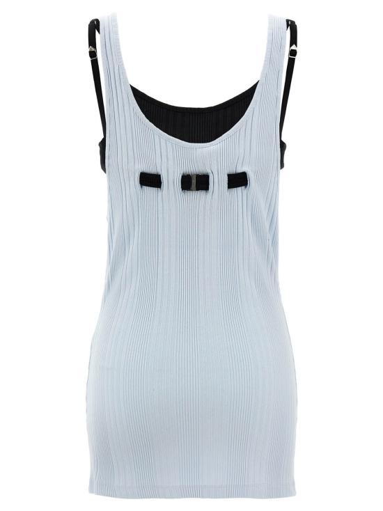  디 아티코 민소매 티셔츠 아티코 로고 립  라이트 블루 - THE ATTICO