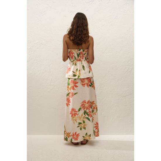  페이스풀더브랜드 민소매 티셔츠 페이스풀 더 브랜드 엘레아노어 스트랩리스 탑 자르딘스 플로럴 - FAITHFULL THE BRAND