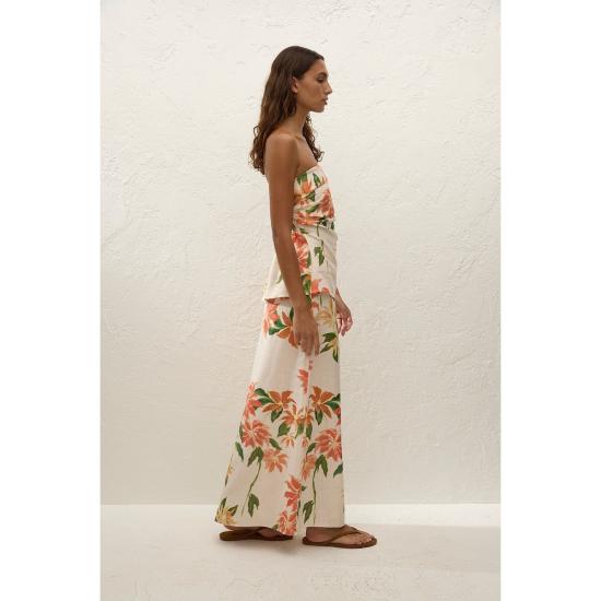  페이스풀더브랜드 민소매 티셔츠 페이스풀 더 브랜드 엘레아노어 스트랩리스 탑 자르딘스 플로럴 - FAITHFULL THE BRAND