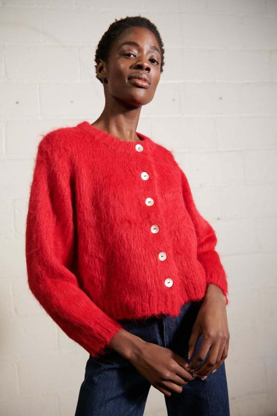  마리아 스탠리 가디건 브러시드 카드 이간 피킬로 - MARIA STANLEY