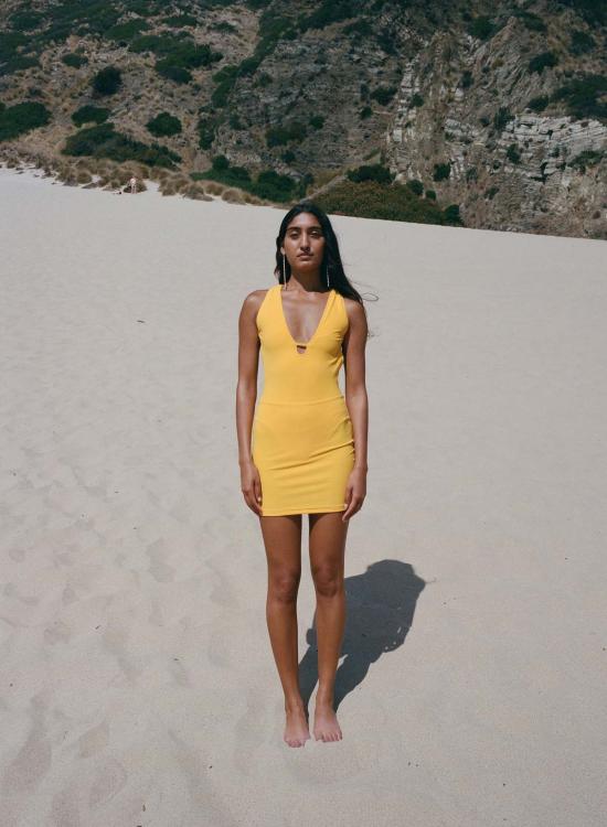  파리 데사이 원피스 수영복 인드라 로우 백 홀터 수영복 유즈 - PARI DESAI