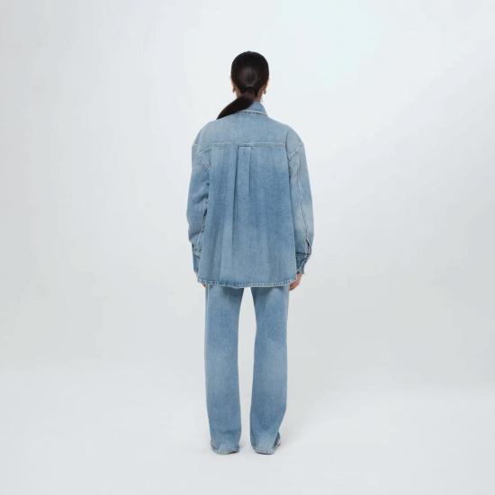  아이콘데님 데님 셔츠 아이콘 데님 노아 셔츠 워시드 블루 - ICON DENIM