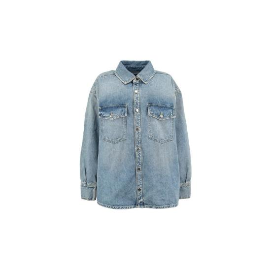  아이콘데님 데님 셔츠 아이콘 데님 노아 셔츠 워시드 블루 - ICON DENIM