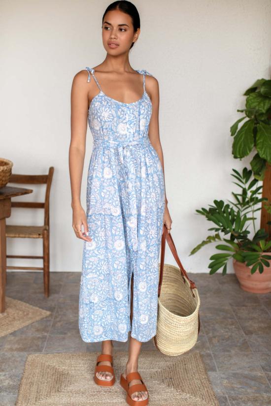  에머슨 프라이 롱 원피스 인디아 앞단추 선드레스